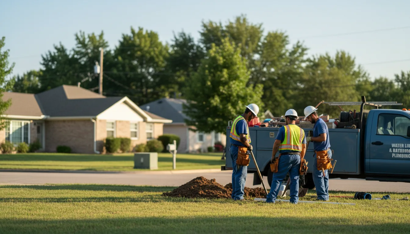 Residential water line and bathroom plumbing service in Rarden, OH